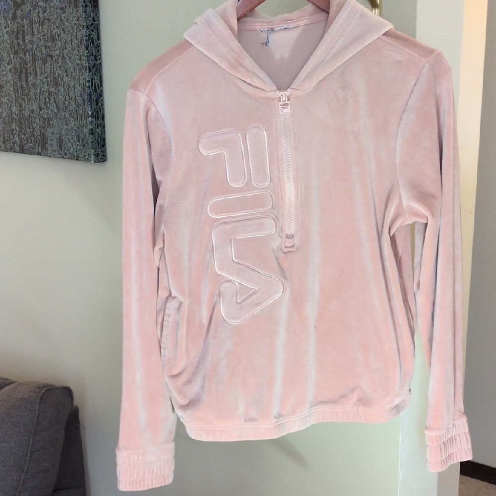 Fila Soft Pink Velour Pullover